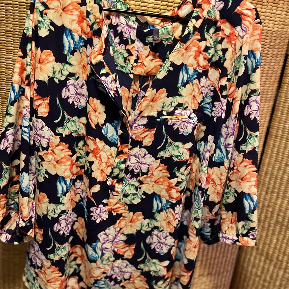 Woman’s plus size floral blouse